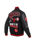 Chicago Bulls Turn It Up Classic Rib Varsity Jacket