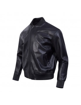 Chicago Bulls Washed Vanguard Men's Leather Varsity Jacket Chicago Bulls Washed Vanguard Men's Leather Varsity Jacket