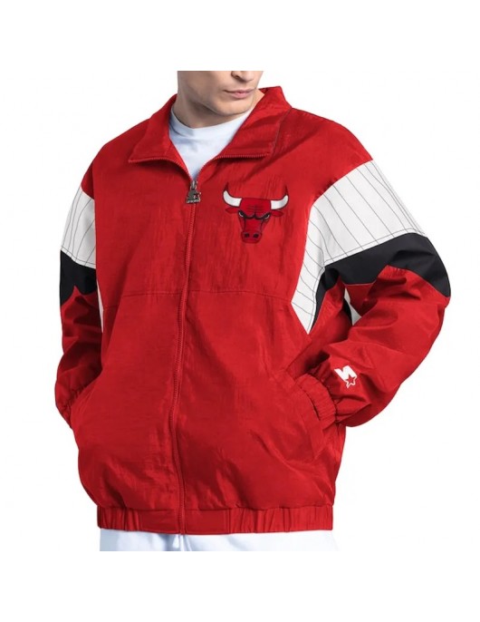 Chicago Bulls Yard Line Red Full-Zip Jacket