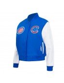 Chicago Cubs Game Day Classics Royal Varsity Wool/Leather Jacket