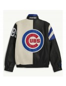 Chicago Cubs Retro Full Zip Leather Jacket
