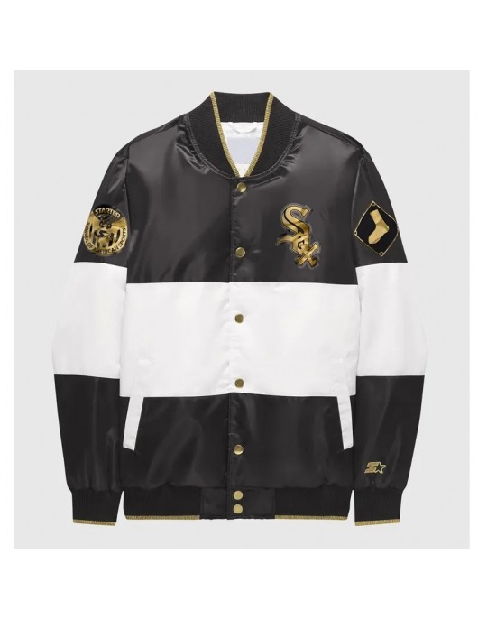 Chicago White Sox Ty Mopkins Black and White Satin Jacket