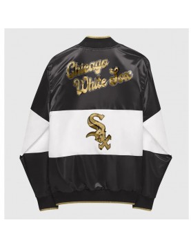 Chicago White Sox Ty Mopkins Black and White Satin Jacket