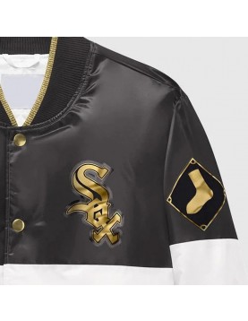 Chicago White Sox Ty Mopkins Black and White Satin Jacket