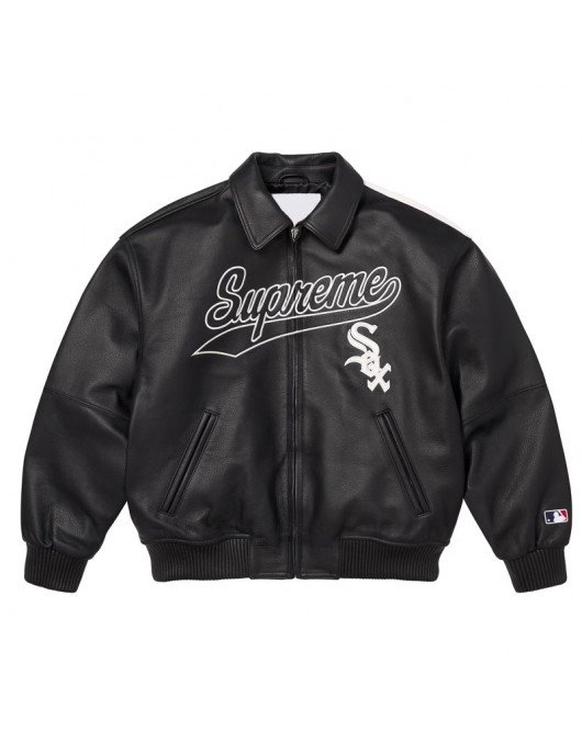 Chicago White Sox Varsity Full-Zip Leather Jacket Chicago White Sox Varsity Full-Zip Leather Jacket