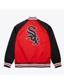 Chicago White Sox Vintage Logo Double Clutch Red Satin Jacket