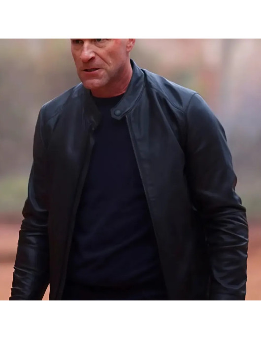 Chief Of Station Aaron Eckhart Black Leather Jacket