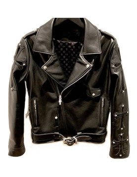 Chrome Hearts Biker Leather Jacket