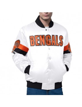 Cincinnati Bengals Triple Option Varsity Satin Jacket