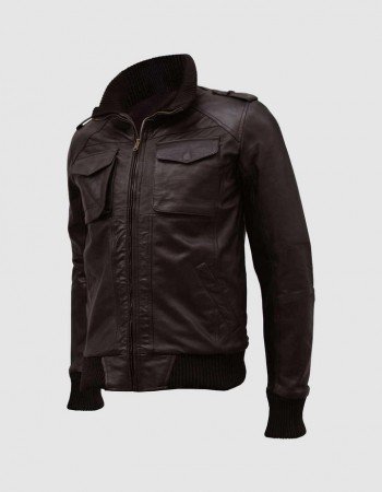 Classic Bomber Leather Jacket