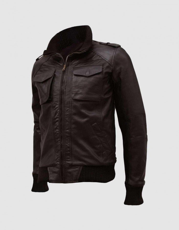 Classic Bomber Leather Jacket Classic Bomber Leather Jacket