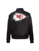 Classic Kansas City Chiefs Black Satin Jacket