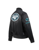 Classic New York Jets Black Satin Jacket