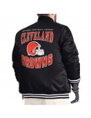Cleveland Browns Adaptive Team Graphic Varsity Satin Jacket