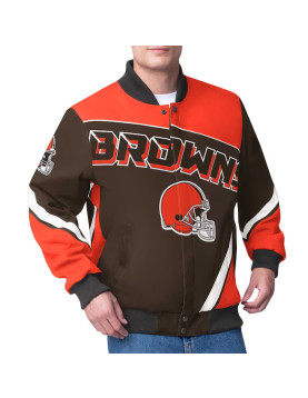 Cleveland Browns Maximum Racing Brown Jacket