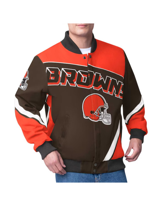 Cleveland Browns Maximum Racing Brown Jacket