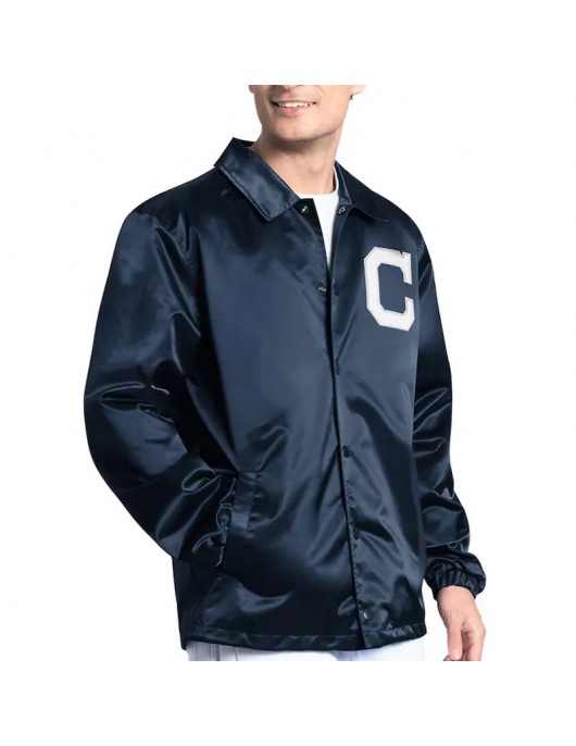 Cleveland Guardians Point Man Coaches Navy Jacket