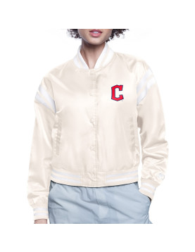 Cleveland Guardians Printed Logo Varsity Satin Jacket