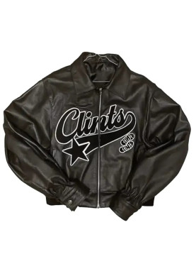 Clints Black Leather Jacket