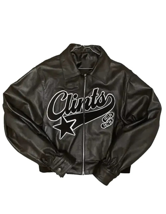 Clints Black Leather Jacket