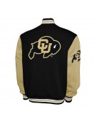 Colorado Buffaloes Fleece Black and Beige Varsity Jacket Colorado Buffaloes Fleece Black and Beige Varsity Jacket