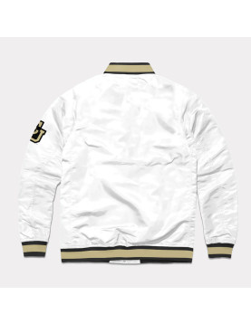 Colorado Buffaloes White Varsity Satin Jacket