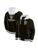Cotton Hooded Black Las Vegas Raiders Jacket