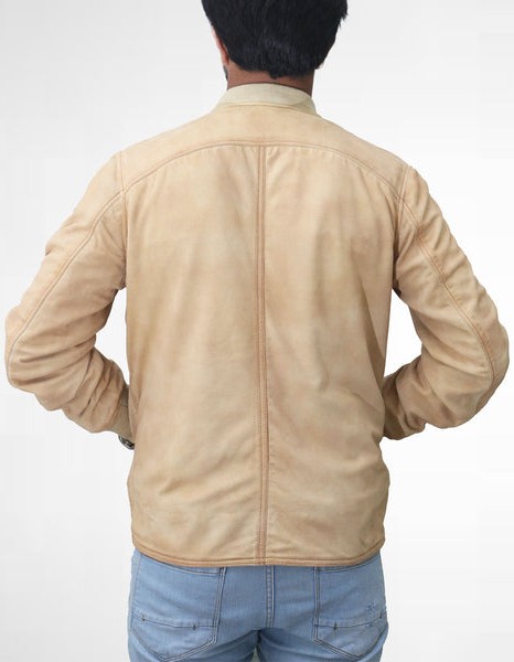 Cream Color Suede Bomber Jacket Cream Color Suede Bomber Jacket