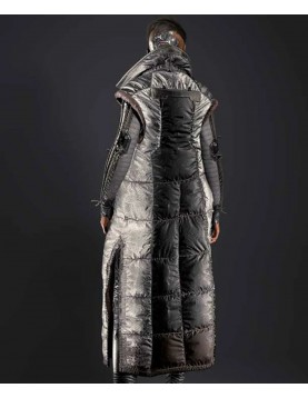 Cyberpunk 2077 Brigitte Silver Sleeveless Coat