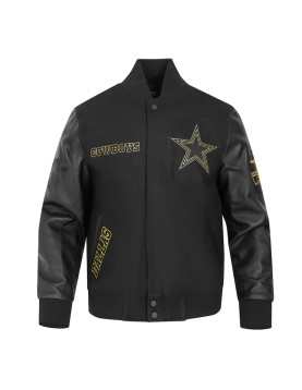 Dallas Cowboys Full-Zip Black Varsity Jacket