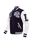 Dallas Cowboys Mashup Rib Varsity Wool and Leather Jacket
