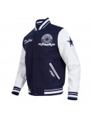 Dallas Cowboys Team Badge Classic Rib Varsity Jacket Dallas Cowboys Team Badge Classic Rib Varsity Jacket