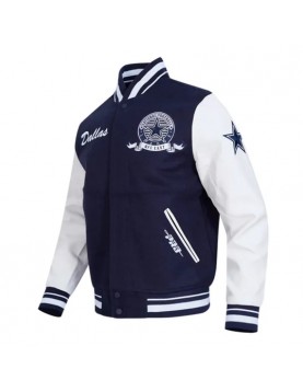 Dallas Cowboys Team Badge Classic Rib Varsity Jacket