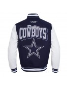Dallas Cowboys Team Badge Classic Rib Varsity Jacket Dallas Cowboys Team Badge Classic Rib Varsity Jacket