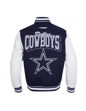 Dallas Cowboys Team Badge Classic Rib Varsity Jacket