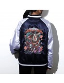 Dandadan Souvenir Navy and Silver Bomber Jacket