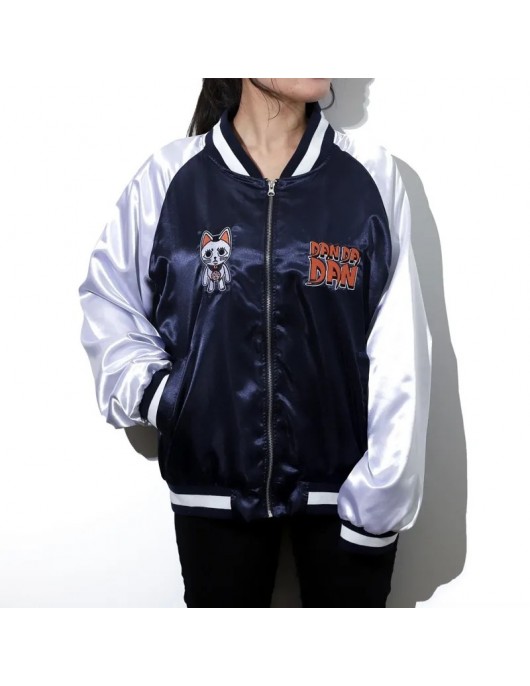 Dandadan Souvenir Navy and Silver Bomber Jacket