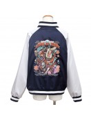 Dandadan Souvenir Navy and Silver Bomber Jacket