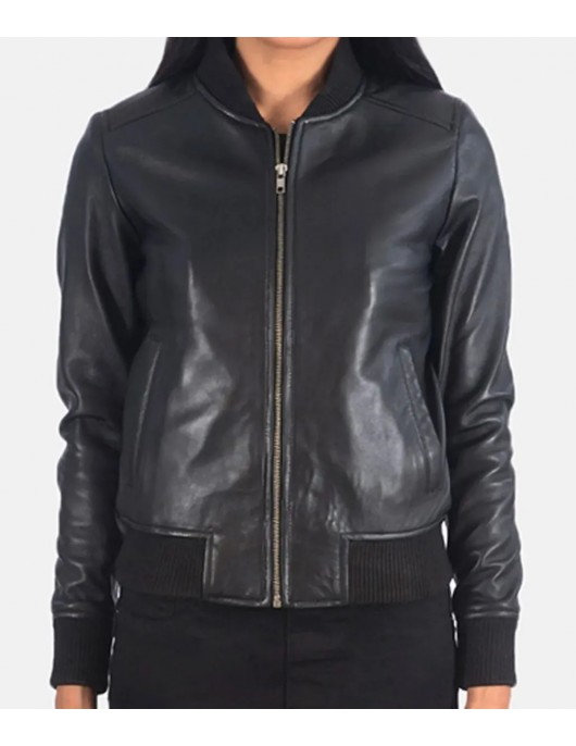 Danielle Rose Russell Legacies Bomber Leather Jacket
