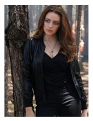 Danielle Rose Russell Legacies Bomber Leather Jacket