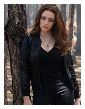 Danielle Rose Russell Legacies Bomber Leather Jacket