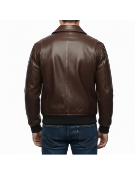 Definitive Edition Mafia Tommy Angelo Bomber Brown Leather Jacket
