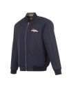 Denver Broncos Navy/Gray Full-Zip Reversible Flight Jacket