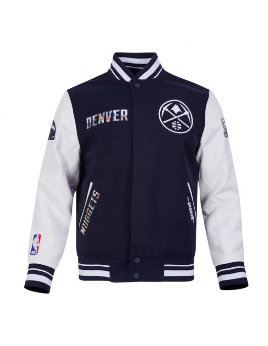 Denver Nuggets 2024/25 City Edition Chenille Navy Varsity Jacket