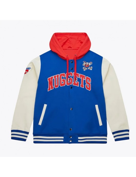 Denver Nuggets Courtside Varsity Fleece Jacket Denver Nuggets Courtside Varsity Fleece Jacket