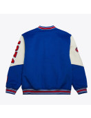 Denver Nuggets Team History Royal Vintage Logo Varsity Jacket