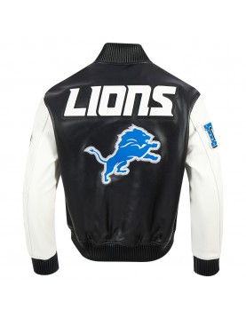 Detroit Lions City Signature Men's Leather Varsity Jacket
