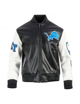 Detroit Lions City Signature Men's Leather Varsity Jacket
