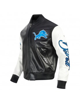 Detroit Lions City Signature Men's Leather Varsity Jacket