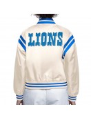 Detroit Lions Cream Full Count Satin Jacket